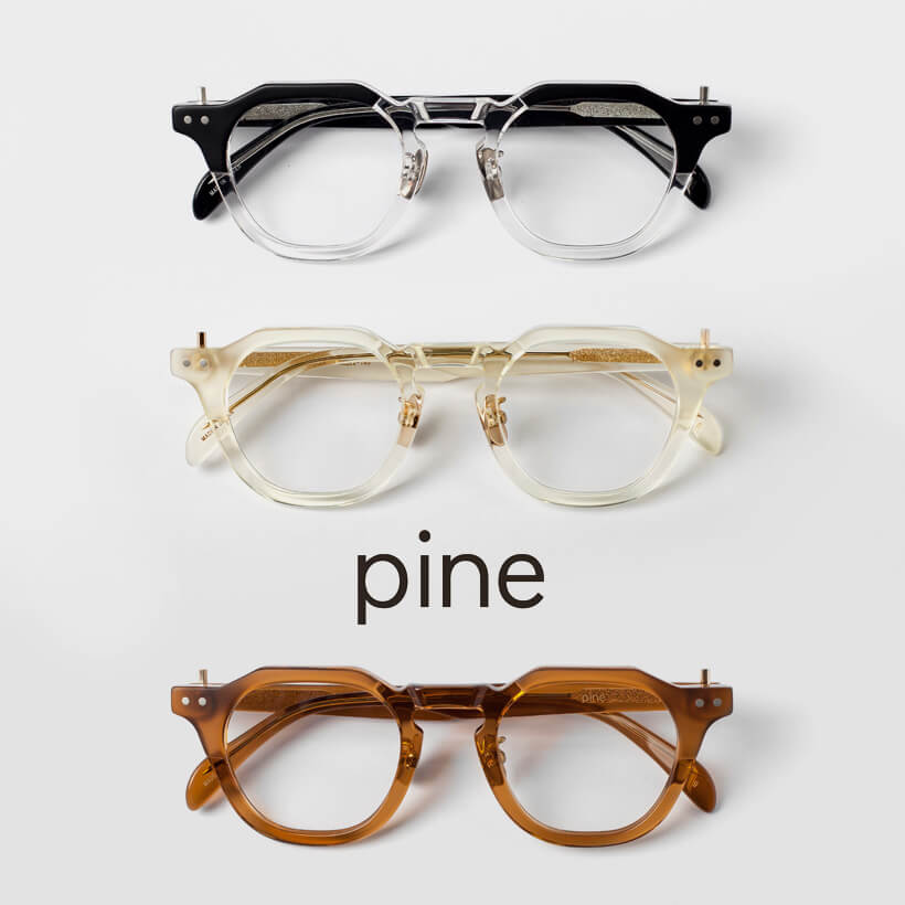PINE パイン 1044 オクタゴンフレーム アセテート 多角形 日本製 鯖江 メガネ 度付き 伊達|MARC ARROWS店