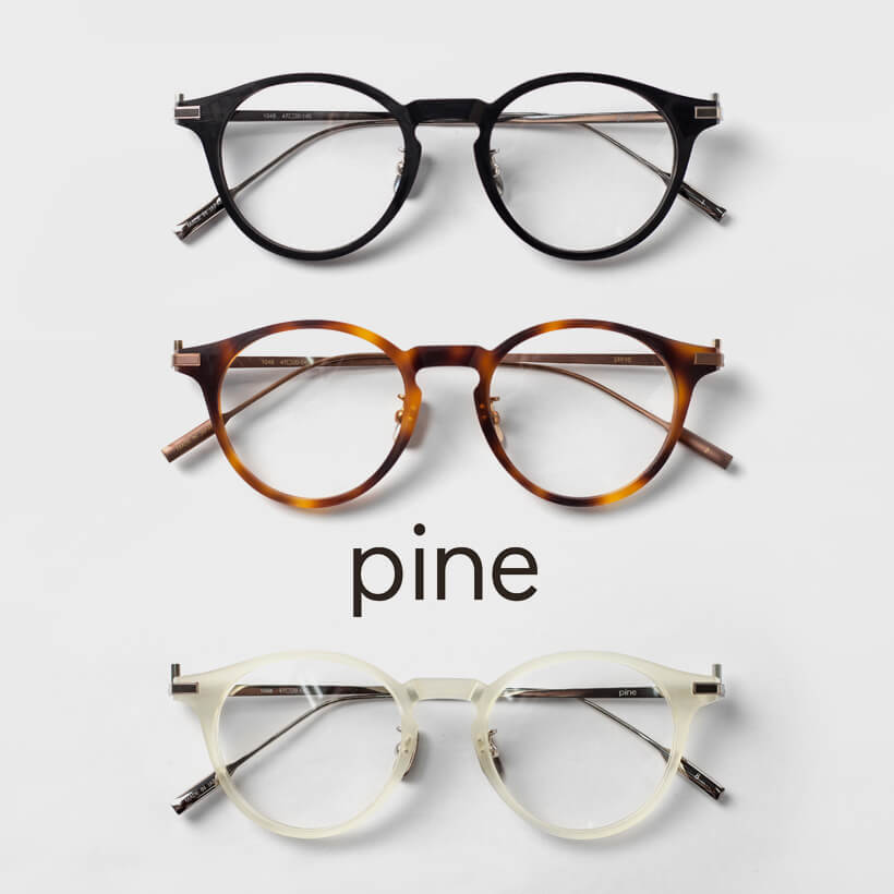 PINE パイン 1048 ボストンフレーム コンビ 日本製 鯖江 メガネ 度付き 伊達｜MARC ARROWS店