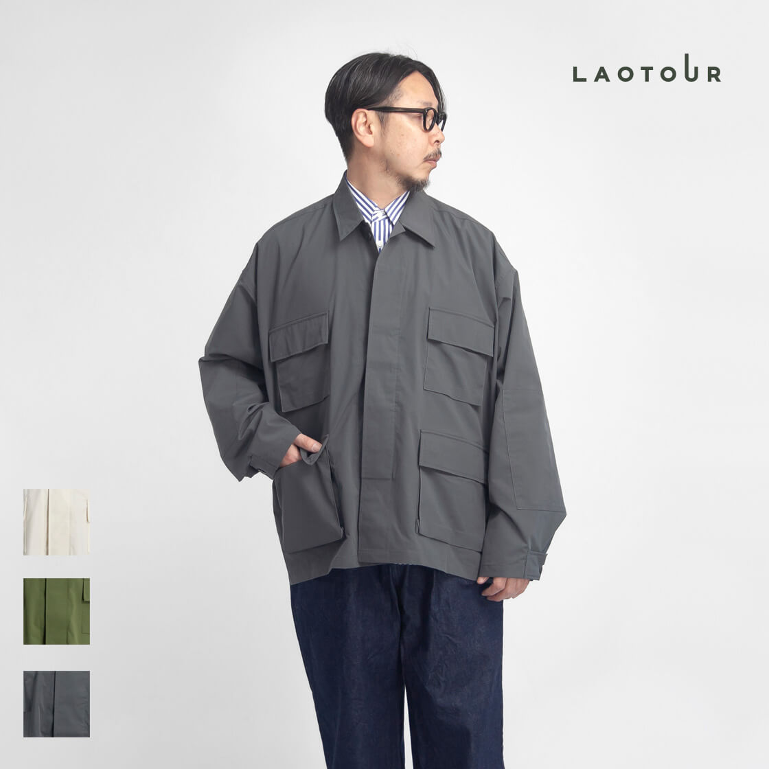 LAOTOUR マイクロリップストップ BDUプルオーバー上衣 メンズ