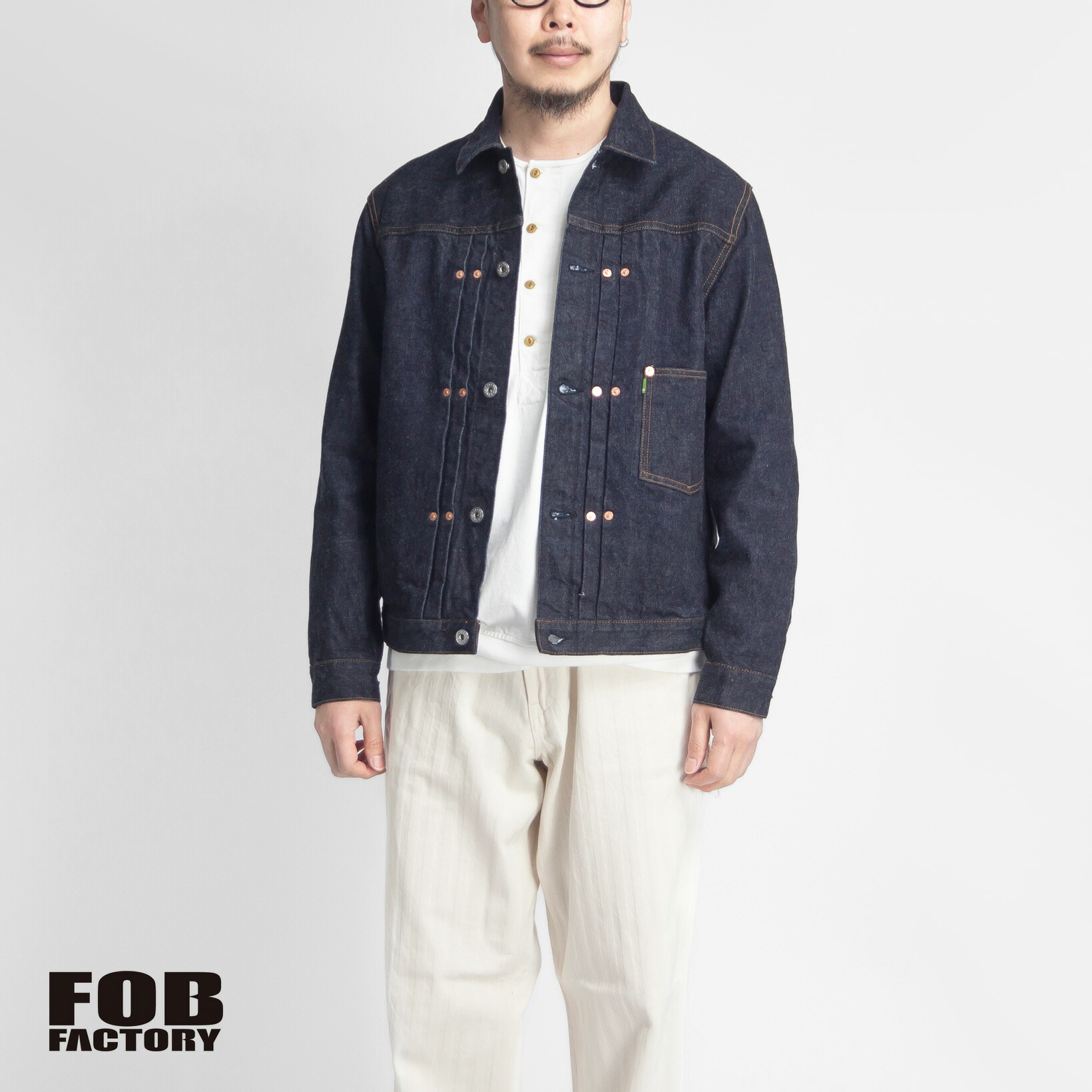 楽天市場】FOB FACTORY FOBファクトリー GL3セルビッチデニム