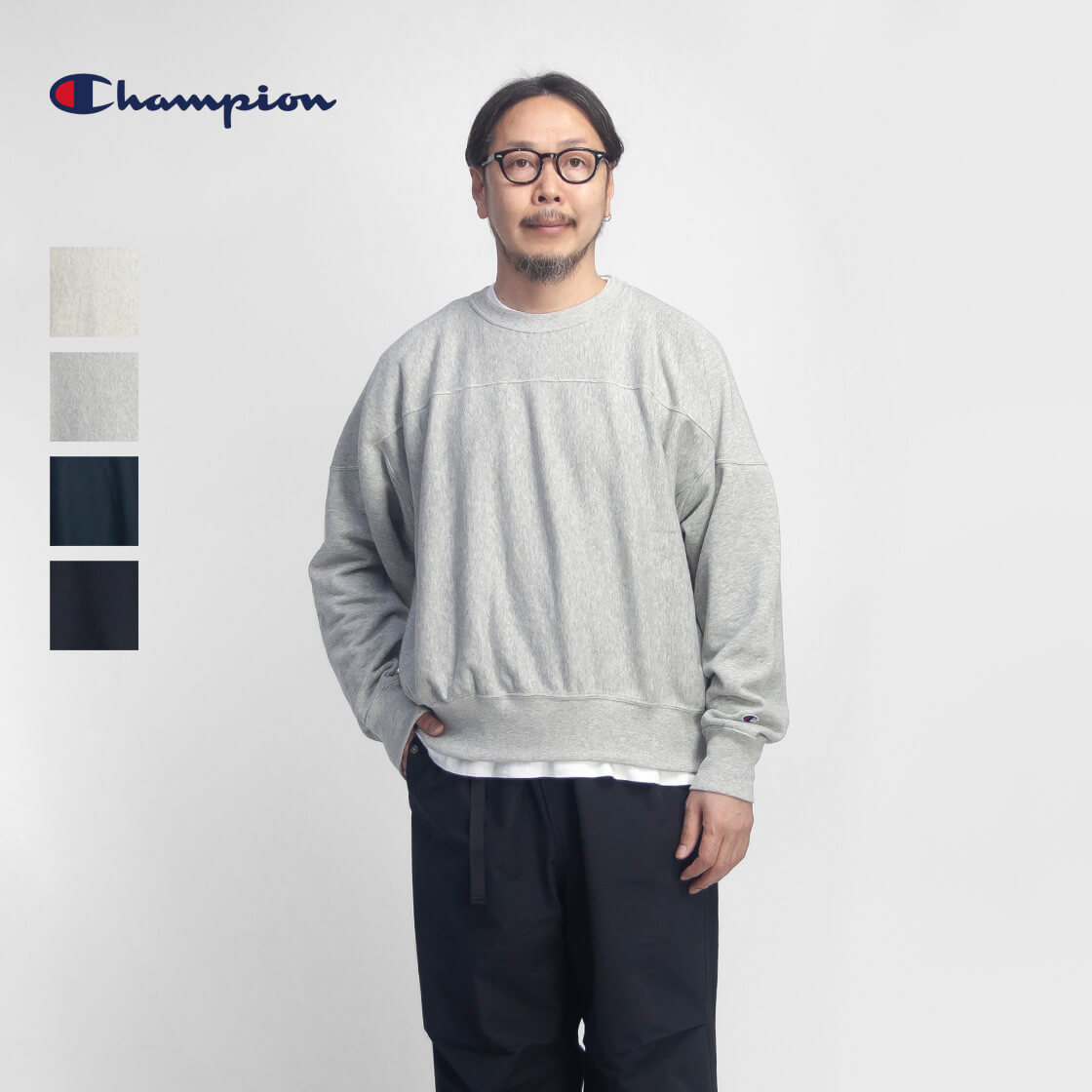 Champion はやりっ児 リバースウィーブ 蹴球ヨーク 裏毛 トレイナー メンズ