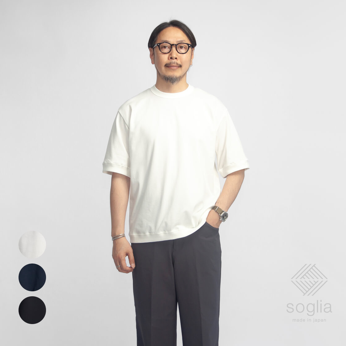 Soglia ソ後ろ側 ご機嫌ゲージ ミニ裏毛 プルオーバー SOFT TERRY HIGH GAUGE T 日本製 メンズ