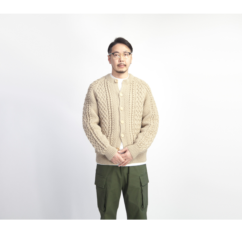 INVERALLAN インバーアラン 4A ARAN 手編み ハンドニットウールノー