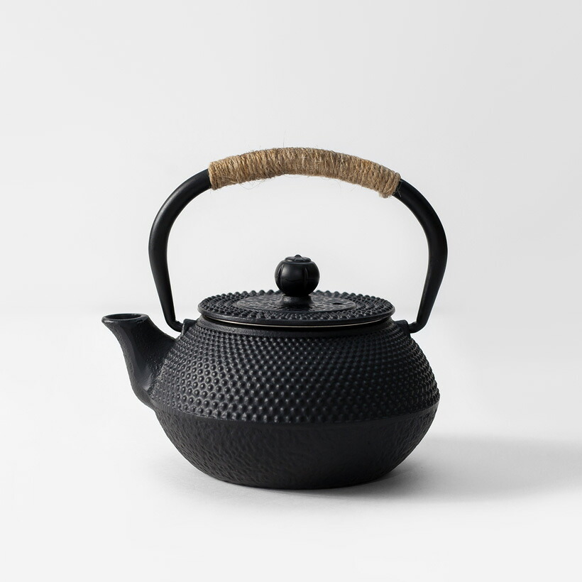 急須 鉄瓶 鉄器 あられ文様 黒 台湾 300ml かわいい おしゃれ