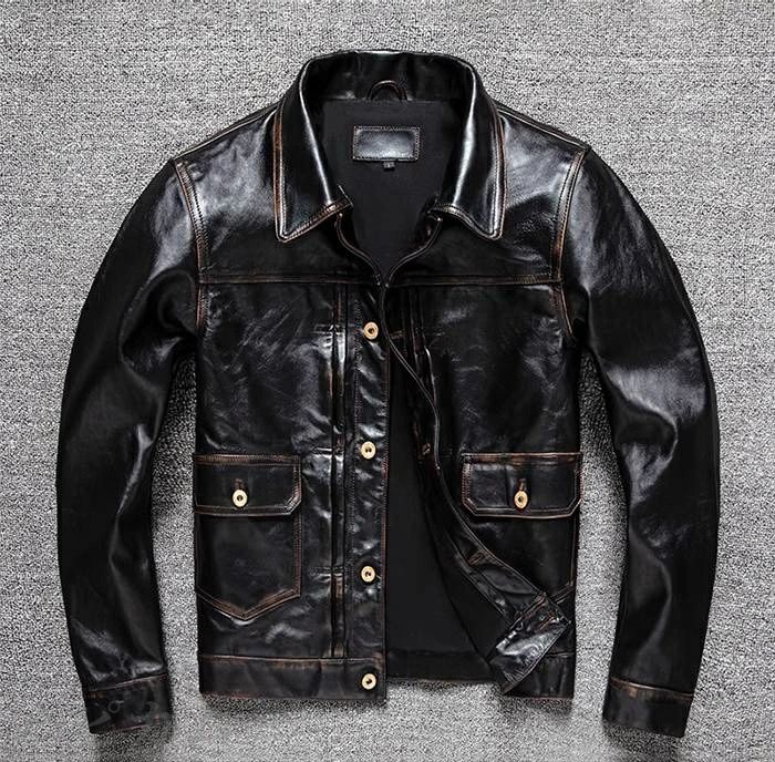THOM WILLS S~5XL 本革ジャケット 馬革 メンズ 高級感 レザージャケット フライトジャケット ホースレザー 革ジャン バ