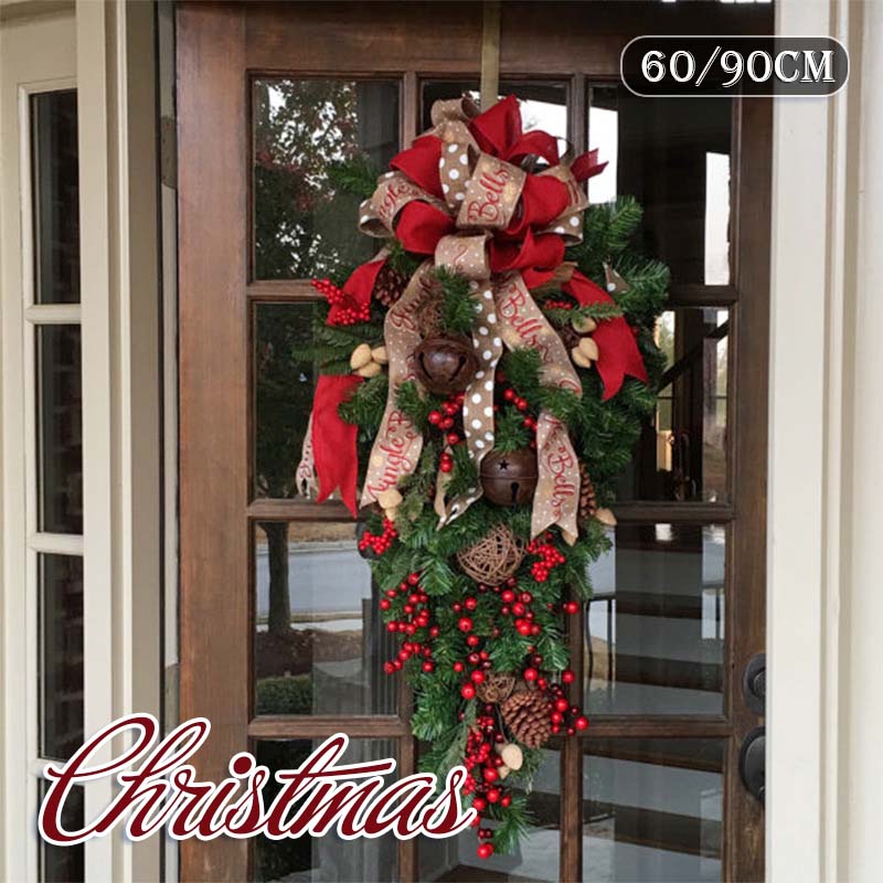 リース 楽天市場】○クリスマススワッグ・ミント 全長60cm！玄関ドアに