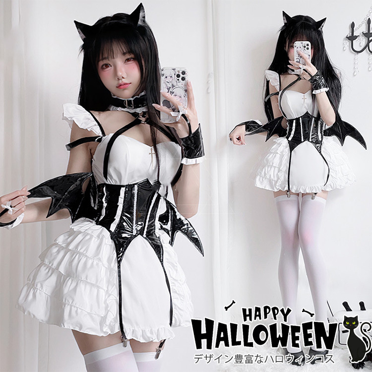 ゴシック 悪魔 ハロウィン コスプレ 仮装 大人 女性 女の子 可愛い 制服 ハロウィンコスプレ 暗闇系 個性派 原宿系 ワンピース レディース 衣装 コスチューム ハロウィン仮装 かわいい コスプレ衣装 コスプレ仮装 コスプレハロウィン コスチュームハ