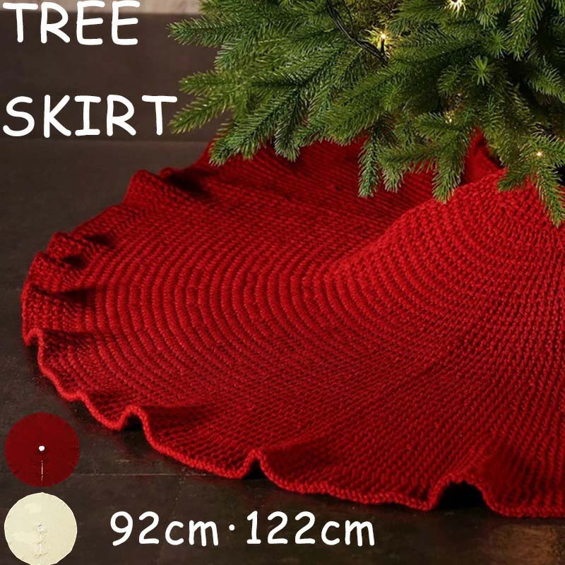 【送料無料】ツリースカート クリスマスツリースカート 足元カバー 直径122cm 直径92cm 足元スカート おしゃれ 北欧 足元隠し 立体飾り 下敷物 下周り 足元かくし パーティー オーナメント インテリア ラグ 雰囲気 サンタ雑貨 クリスマス飾り 装飾 レッド ホワイト