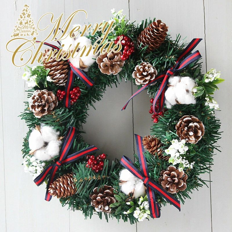 送料無料 クリスマスリース クリスマス 松の実 花輪 ギフト 飾り クリスマス飾り 玄関リース 置物 雑貨 おしゃれ オシャレ ノエルリース 壁飾り 壁掛け 自宅 玄関 ナチュラル プレゼント インテリアの飾り 撮影用品 贈り物 部屋 ドア クリスマス用