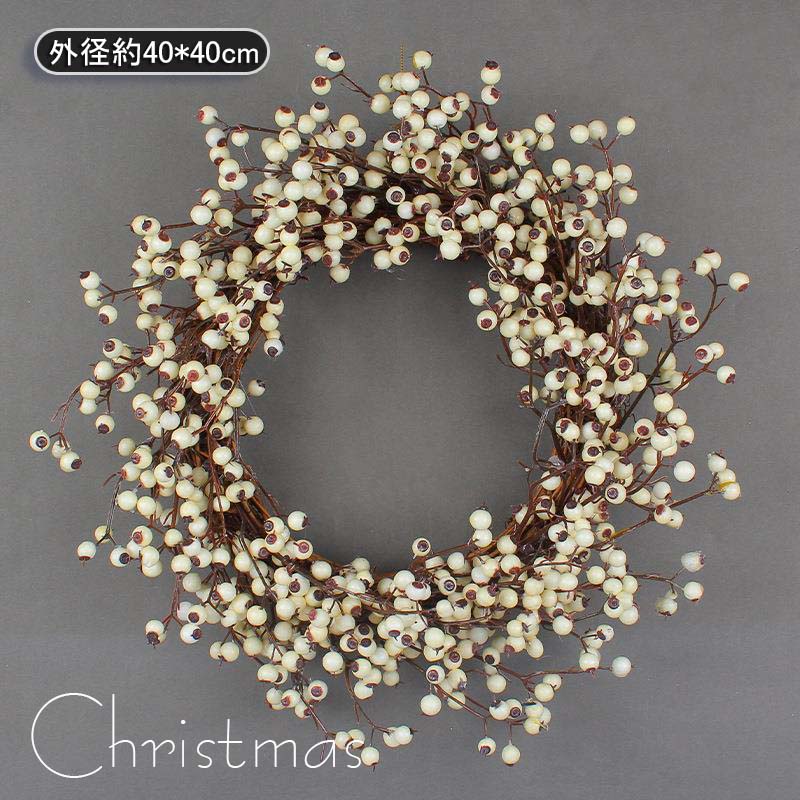 クリスマスリース 玄関 飾り 外径約40*40cm 北欧 玄関リース 外 大きいサイズ クリスマス置物 リース クリスマスプレゼント ギフト お歳暮 送料無料 店舗 ゴージャス 壁掛け ウォールツリー 装飾 ディスプレイ クリスマススワッグ christmas wreath クリスマスプレゼント