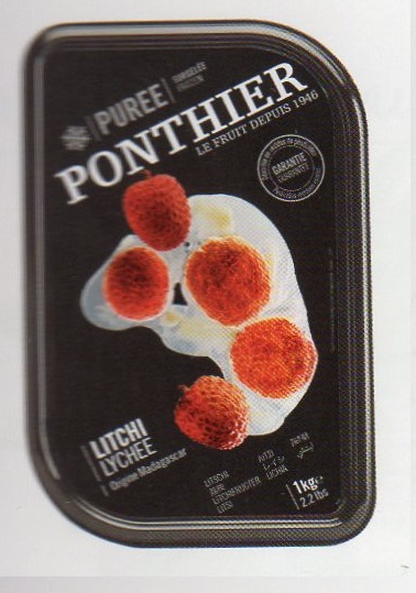 冷凍 フランス産 ライチ ジュース 100％ 1kg 安い購入 ポンティエ社 香料不使用 OUTLET SALE 人工着色料 無糖