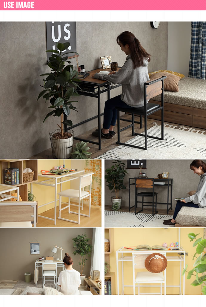 超高品質で人気の Wave デスクセット デスク チェアセット 在宅ワーク 作業机 椅子 コンパクト シンプル 勉強机 テレワーク Fucoa Cl