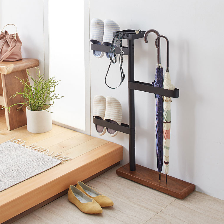 傘立て スリッパラック アイアン スチール おしゃれ 北欧 傘たて スリム 木製 かさたて スリッパ立て