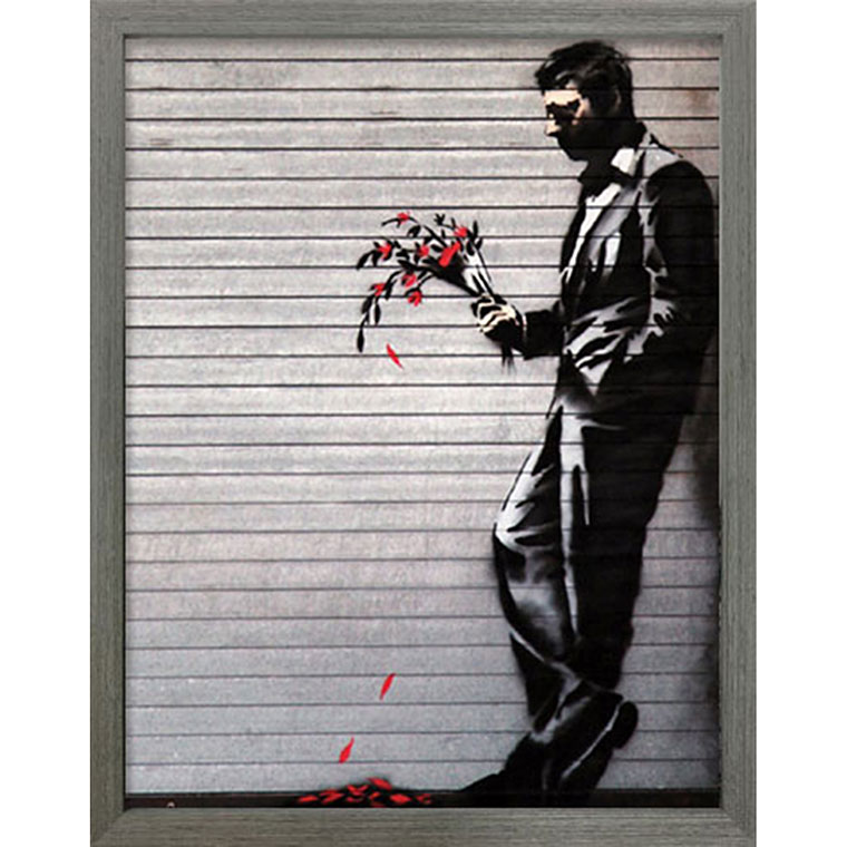 織り柄チェック Banksy ポスター バンクシー - crumiller.com