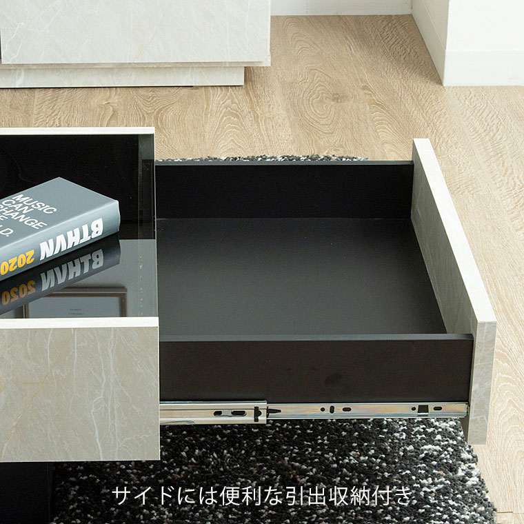 テーブル リビングテーブル ガラステーブル おしゃれ ガラス 大理石調 センターテーブル 北欧 幅105 木製