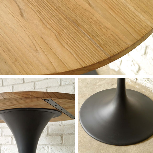 【楽天市場】ダイニングテーブル テーブル カフェテーブル 丸 幅70cm 無垢 木製 北欧 おしゃれ 丸テーブル ラウンドテーブル スチール脚