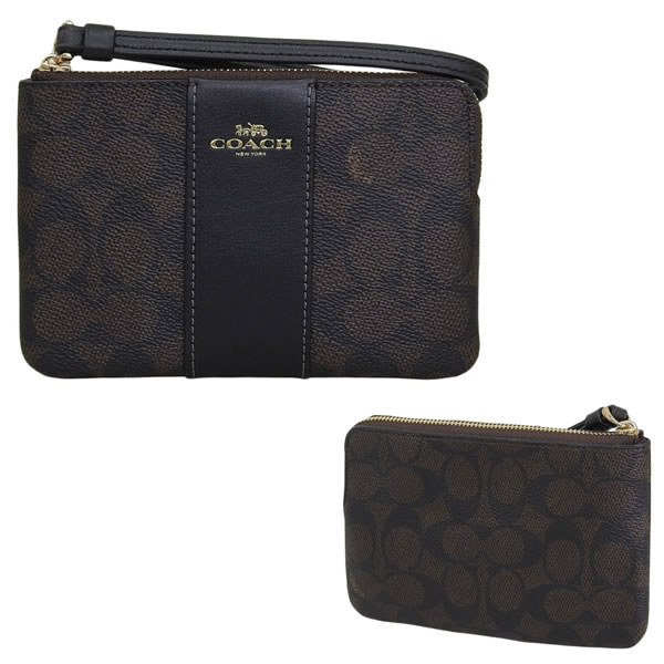コーチ職 COACH 合切袋 逃げ口 コーナージップ 商品目録ネットボール 名書き 帆布 赤銅色 CRN ZIP SIG LTH STRP CW854 IMXAQ