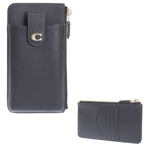 コーチ職 COACH 長紙入れ スマホウォレット 逃げ口 なめし革 黒いこと エッセンシャル フォーン ESS PP PHN WLT CJ866B4BK 黒いこと BLACK