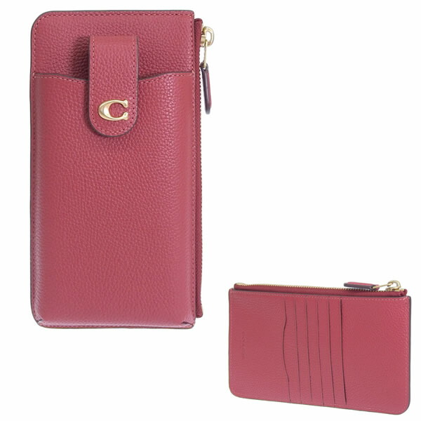 コーチ職 COACH 長紙入れ スマホウォレット 逃げ口 なめし革 赤いこと エッセンシャル フォーン PP ESS PHN WLT CJ866B4E5D ENAMEL RED