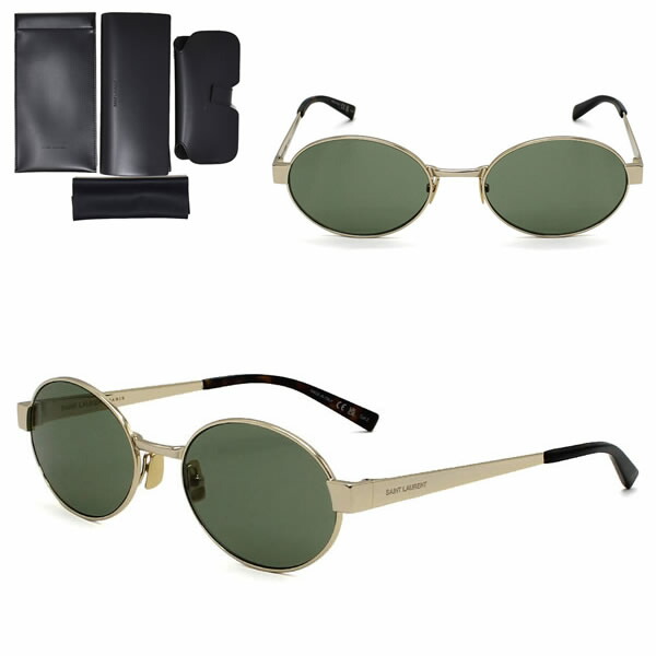 サンローラン サングラス SAINT LAURENT SL692-003 サングラス ゴールド グリーン ノーズパット メンズ レディース ユニセックス