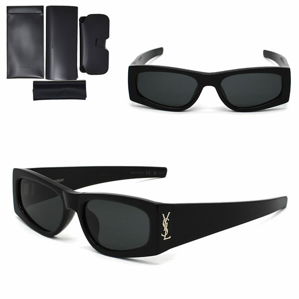サンローラン サングラス SAINT LAURENT SLM140/F-001 サングラス SLM140F-001 ブラック アジアンフィット メンズ レディース ユニセックス｜marcoplus