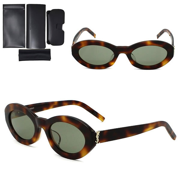 サンローラン サングラス SAINT LAURENT SL M136/F 002 サングラス SLM136F-002 アジアンフィット ハバナ グリーン メンズ レディース ユニセックス|marcoplus