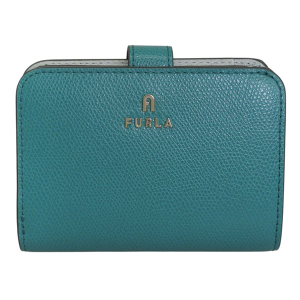フルラ FURLA 二つ折り紙入れ 折り畳み パウダーコンパクト 逃げ口 CAMELIA S COMPACT WALLET カメリア WP00315 ARE000 4505S 緑であること薄墨色