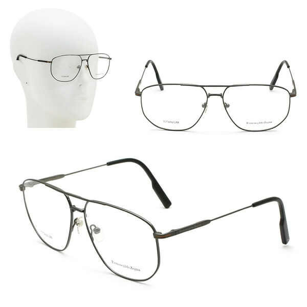 ゼニア フレームのみ ZEGNA EZ5242/V 009 60 Ermenegildo Zegna エルメネジルド・ゼニア メガネ 眼鏡 ガンメタル ブラック｜marcoplus