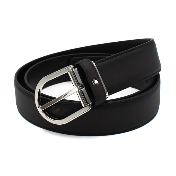 MONTBLANC モンブラン ベルト MB118414 BELT ベルト ホースシューバックル メンズ ブラック