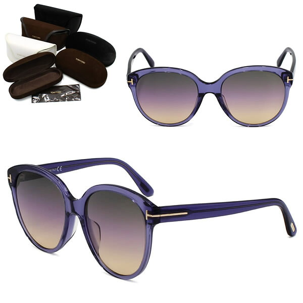 トムフォード サングラス TOM FORD FT0957-D/S 83B 58 TF0957 パープル クリア グレーグラデーション アジアンフィット ユニセックス｜marcoplus 44,800円