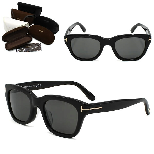 トムジェラルド・r・フォード 黒眼鏡 TOM FORD FT0237-F/S 01A 51 SNOWDON スノードン 黒いこと 薄墨色 黒眼鏡 アジアン嵌まる メンズ レディース ユニ一発やる