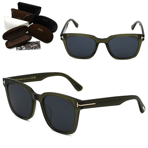 ムフォード サングラス TOM FORD FT1240-K/S 98A 55 TF1240 サングラス EYEWEAR アジアンフィット クリアグリーン グレー ユニセックス