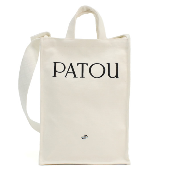 パトゥ PATOU ハンドバッグ ショルダーバッグ ヴァーティカル 2WAY ショルダー ロゴ ブランド AC0620076 001W ホワイト|marcoplus