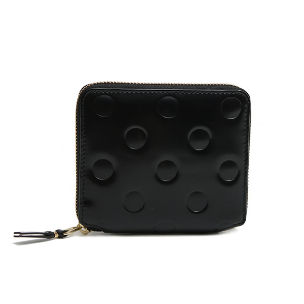 コムデギャルソン COMME DES GARCONS 二つ折り紙入れ 折り畳み ウォレット wallet 黒いこと