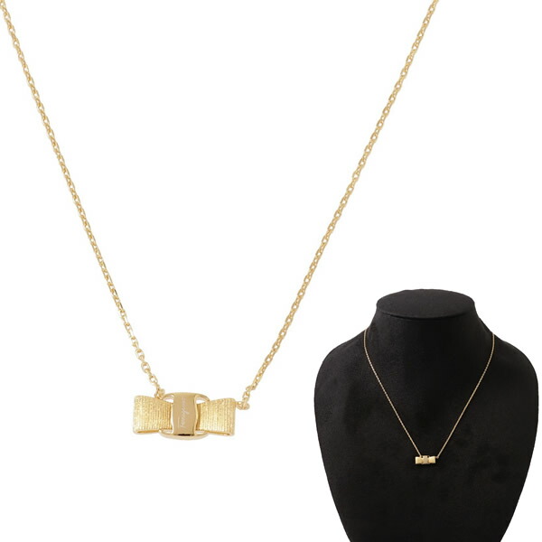 Salvatore Ferragamo｜JEWERLY (760547 998985) Vara bow pendant necklace - Women | Ferragamo