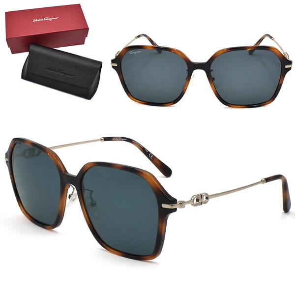 フェラガモ サングラス Salvatore Ferragamo サルヴァトーレフェラガモ SF1034SA-214 サングラス UVカット アイウエア レディース トートイズ グレー｜marcoplus