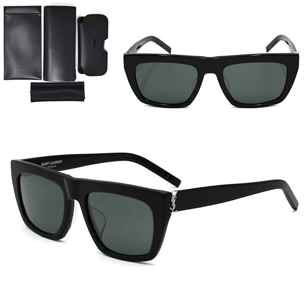 サンローラン サングラス SAINT LAURENT SL M131/F-001 サングラス アジアンフィット メンズ レディース ユニセックス SLM131F-001 ブラック｜marcoplus