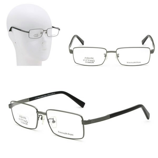 ゼニア フレームのみ ZEGNA EZ5094-D/V 008 57 ガンメタル ブラック Ermenegildo Zegna エルメネジルド・ゼニア メガネ 眼鏡 アジアンフィット 13,320円