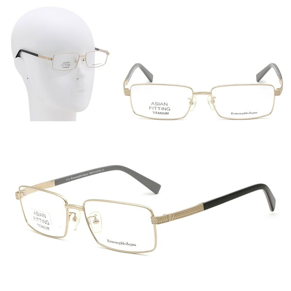 ゼニア フレームのみ ZEGNA EZ5094-D/V 032 57 ゴールド ブラック Ermenegildo Zegna エルメネジルド・ゼニア メガネ 眼鏡 アジアンフィット