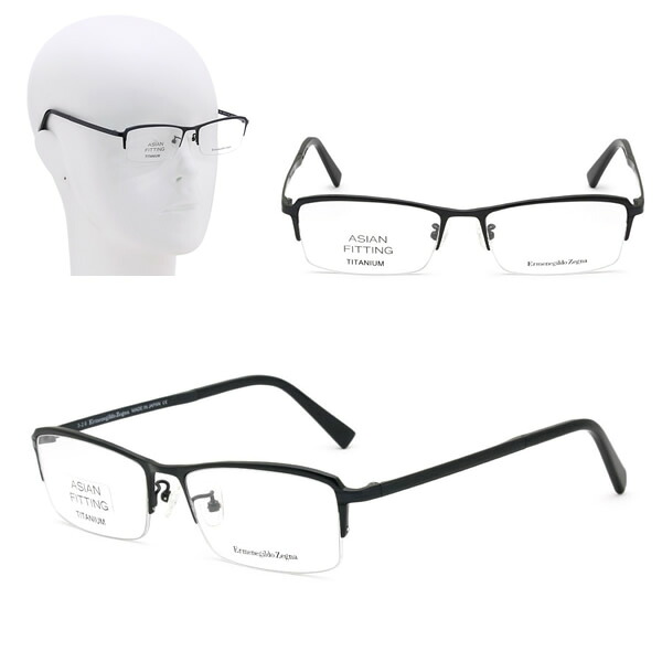 ゼニア フレームのみ ZEGNA EZ5095-D/V 090 55 マットネイビー Ermenegildo Zegna エルメネジルド・ゼニア メガネ 眼鏡 アジアンフィット