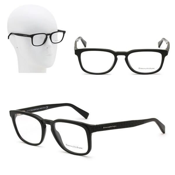 ゼニア フレームのみ ZEGNA EZ5109/V 001 52 ブラック Ermenegildo Zegna エルメネジルド・ゼニア メガネ 眼鏡 グローバルフィット