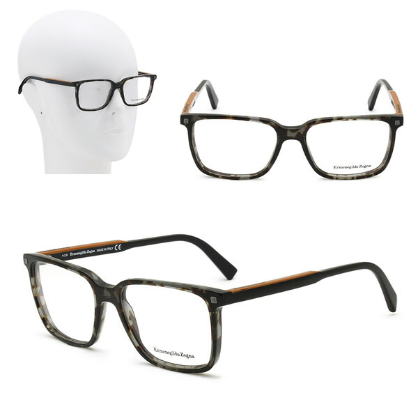 ゼニア フレームのみ ZEGNA EZ5145/V 005 54 グレーハバナ Ermenegildo Zegna エルメネジルド・ゼニア メガネ 眼鏡 グローバルフィット