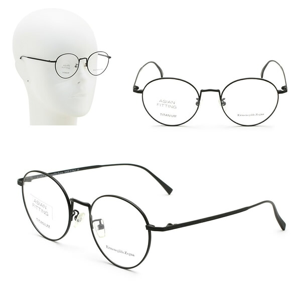 ゼニア フレームのみ ZEGNA EZ5113-D/V 002 50 Ermenegildo Zegna エルメネジルド・ゼニア メガネ 眼鏡 アジアンフィット マットブラック｜marcoplus