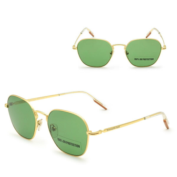 ゼニア サングラス ZEGNA EZ0174/S 30N 53 Ermenegildo Zegna エルメネジルド・ゼニア サングラス ノーズパッド UVカット ゴールド ライトグリーン