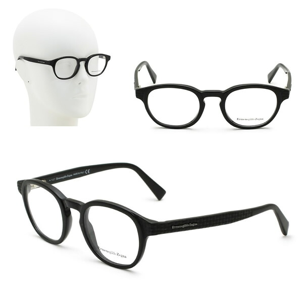 ゼニア フレームのみ ZEGNA EZ5108/V 001 48 Ermenegildo Zegna エルメネジルド・ゼニア メガネ 眼鏡 ブラック