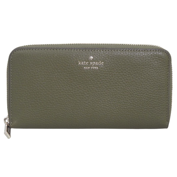 ケイトスペード kate spade ラウンドジッパー長紙入れ 逃げ口 オリーブ緑であること LENA LG CONT WALLET KH786 302