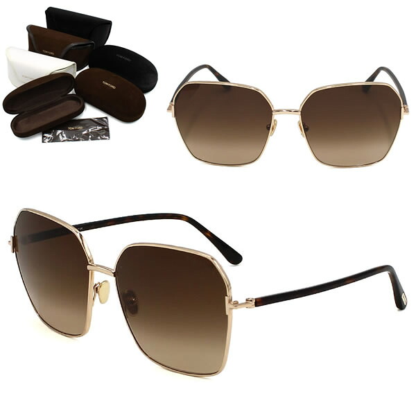 トムフォード サングラス TOM FORD FT0839/S 52F 62 TF0839 サングラス EYEWEAR ノーズパッド メンズ レディース ユニセックス ローズゴールド ブラウングラデーション｜marcoplus