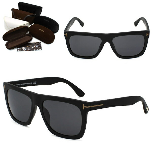 トムジェラルド・r・フォード 黒眼鏡 TOM FORD FT0513/S 02D 57 TF0513 黒眼鏡 EYEWEAR 偏光水晶体 世界的填まる 引っ敷き黒いこと 薄墨色