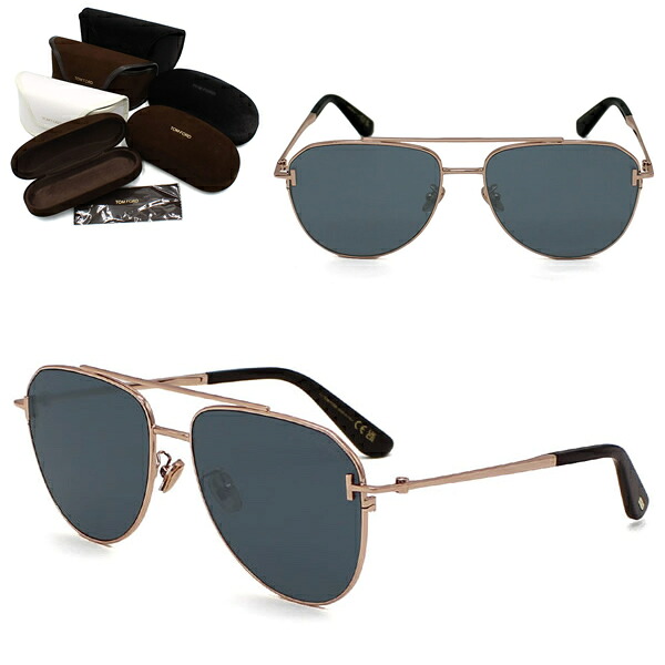 トムフォード サングラス TOM FORD FT1290-K/S 28A 59 TF1290 サングラス EYEWEAR アジアンフィット ローズゴールド ブラック グレー ユニセックス｜marcoplus