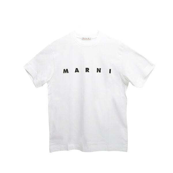 マルニ MARNI Tシャツ ロゴ コットン クルーネックT マルニキッズ MT135U-M002MV-M00RF-0M100 ホワイト